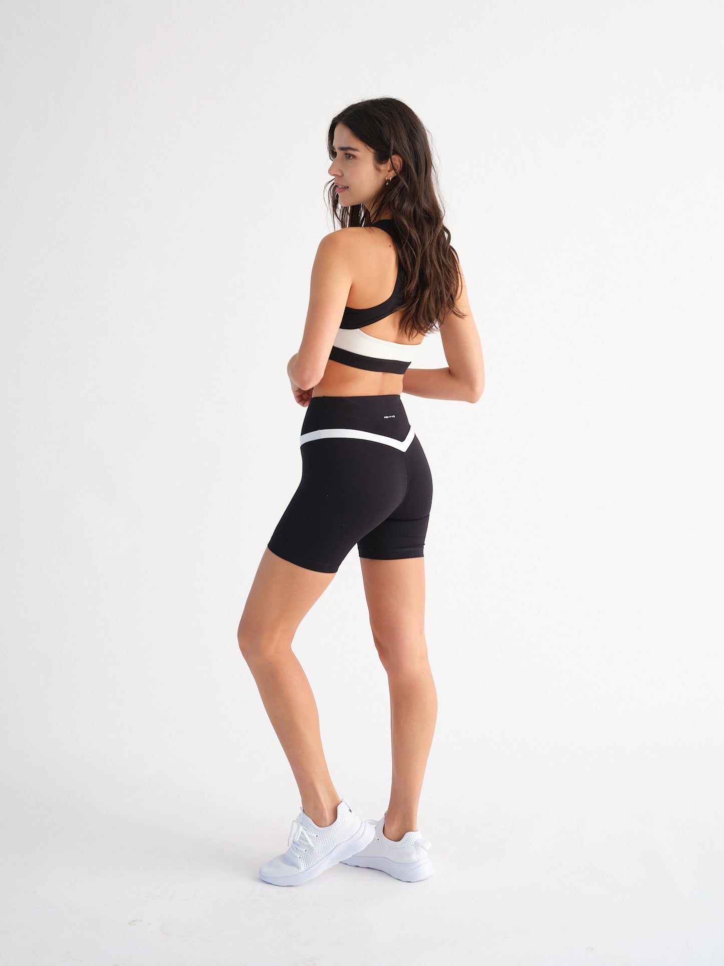Black/White High-Waisted Shorts