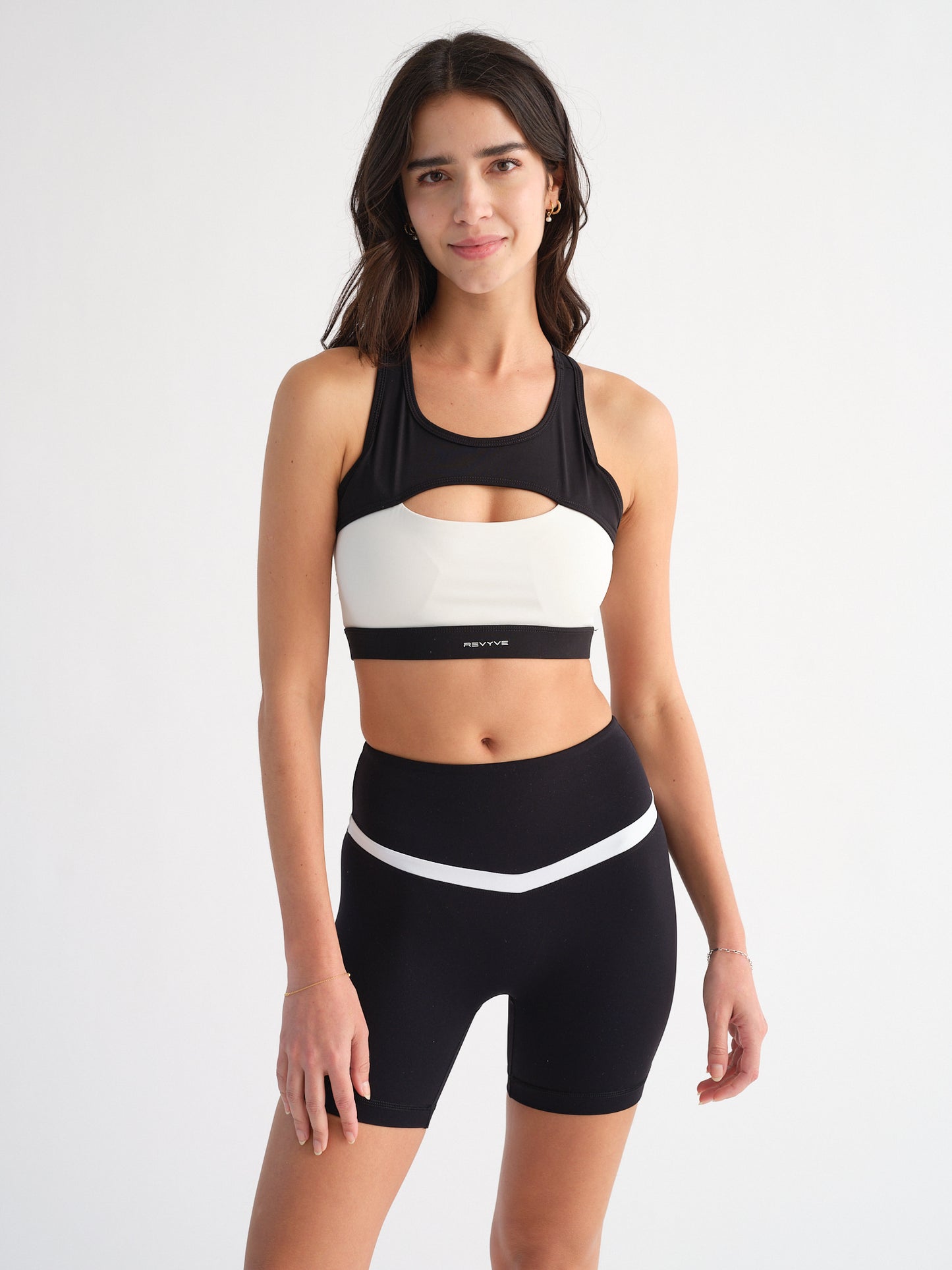 Black/White High-Waisted Shorts
