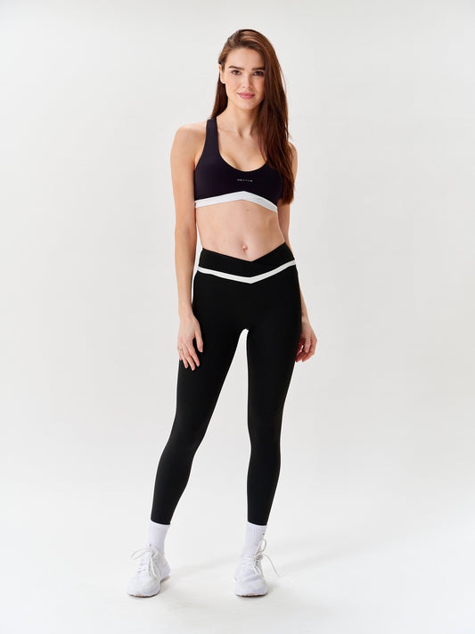 Signature V-Sculpt Black/White Leggings