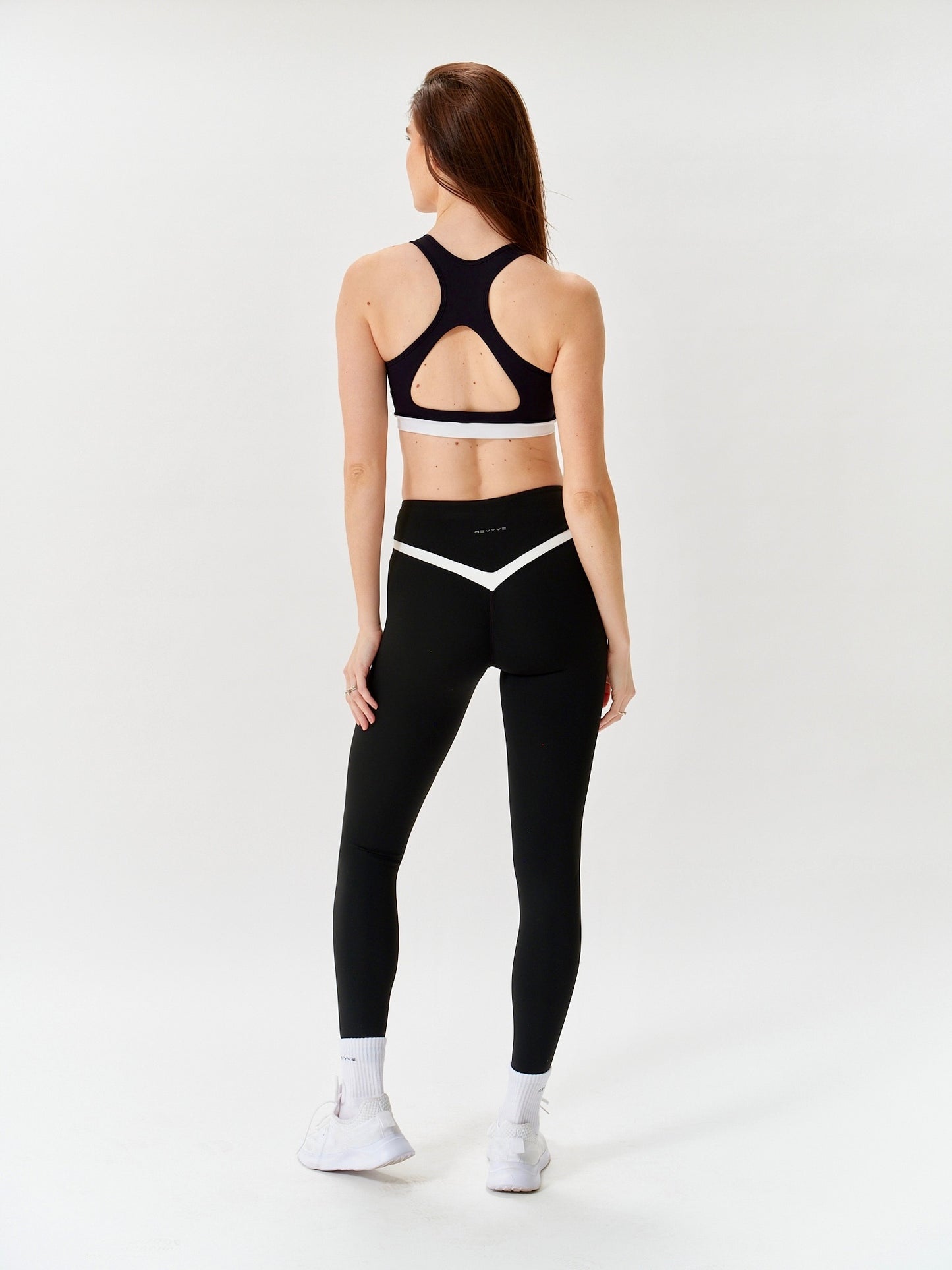 Signature V-Sculpt Leggings in Schwarz/Weiß