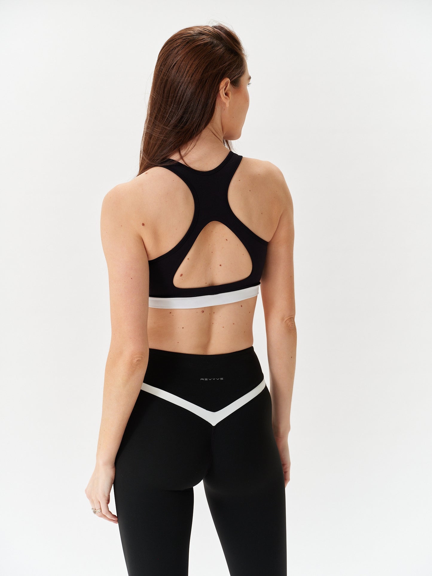 Black/White Scoop Bra
