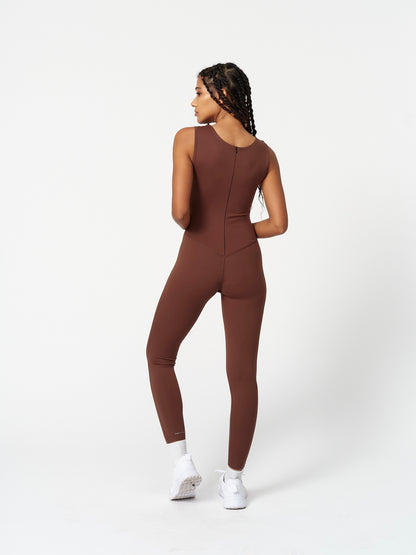 Revyve Peek-a-Boo Cutout Jumpsuit Espressò