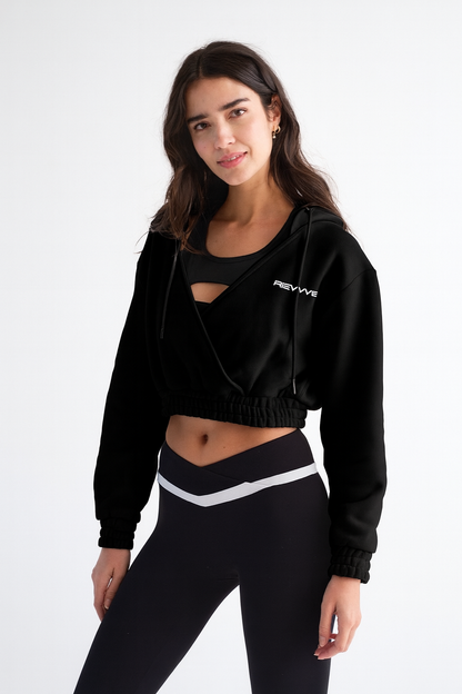 Cropped V-Neck Sweater