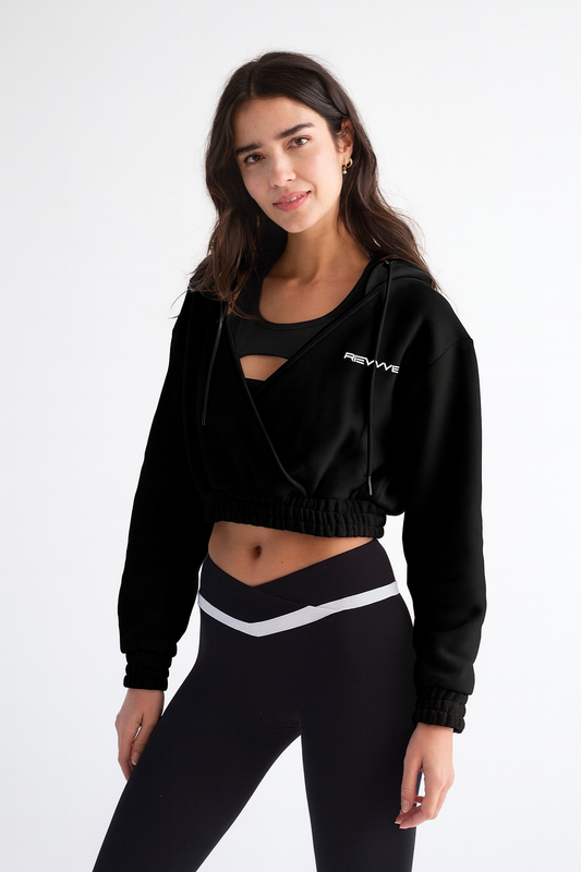 Cropped V-Neck Sweater