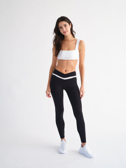 Signature V-Sculpt Black/White Leggings