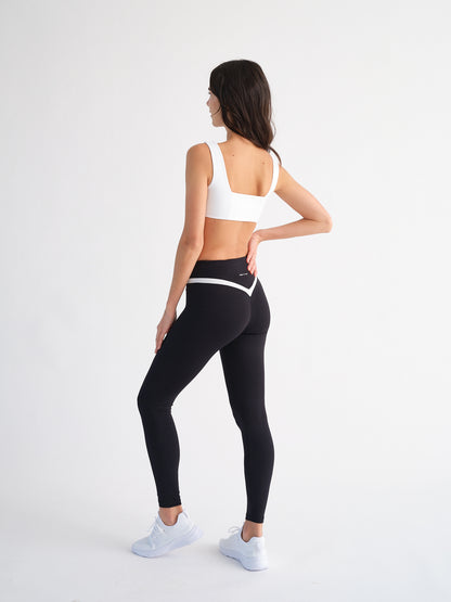 Signature V-Sculpt Black/White Leggings