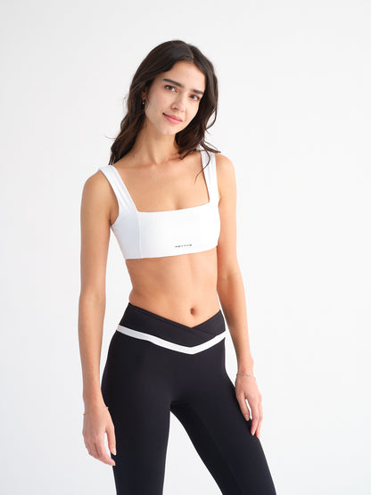 Signature White Sports Bra