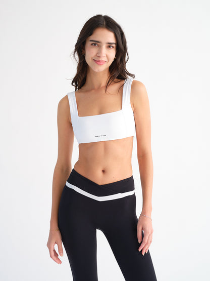 Signature White Sports Bra