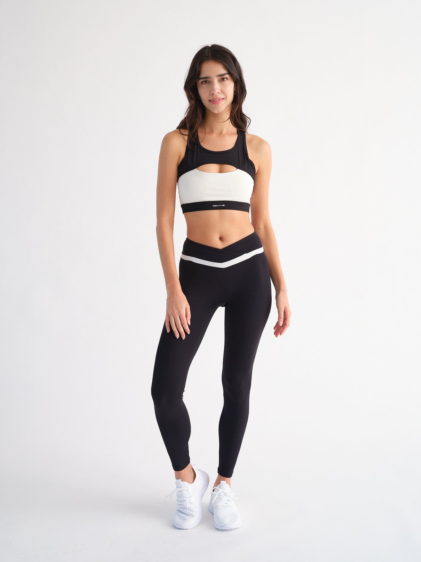 Signature V-Sculpt Black/White Leggings