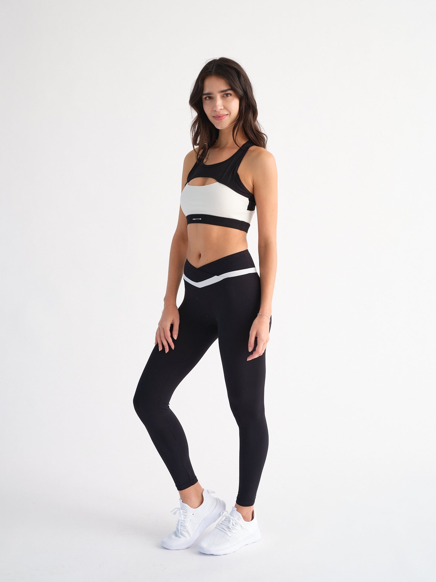 Signature V-Sculpt Black/White Leggings