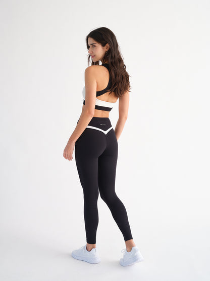 Signature V-Sculpt Black/White Leggings