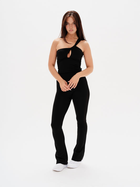 Black High-Waisted Sculpt Flare