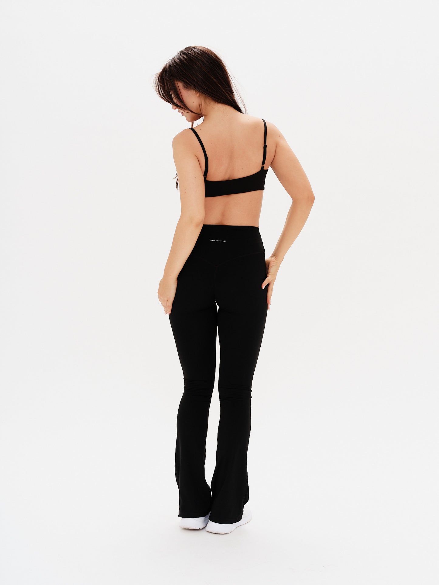 Black High-Waisted Sculpt Flare