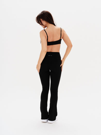Black High-Waisted Sculpt Flare