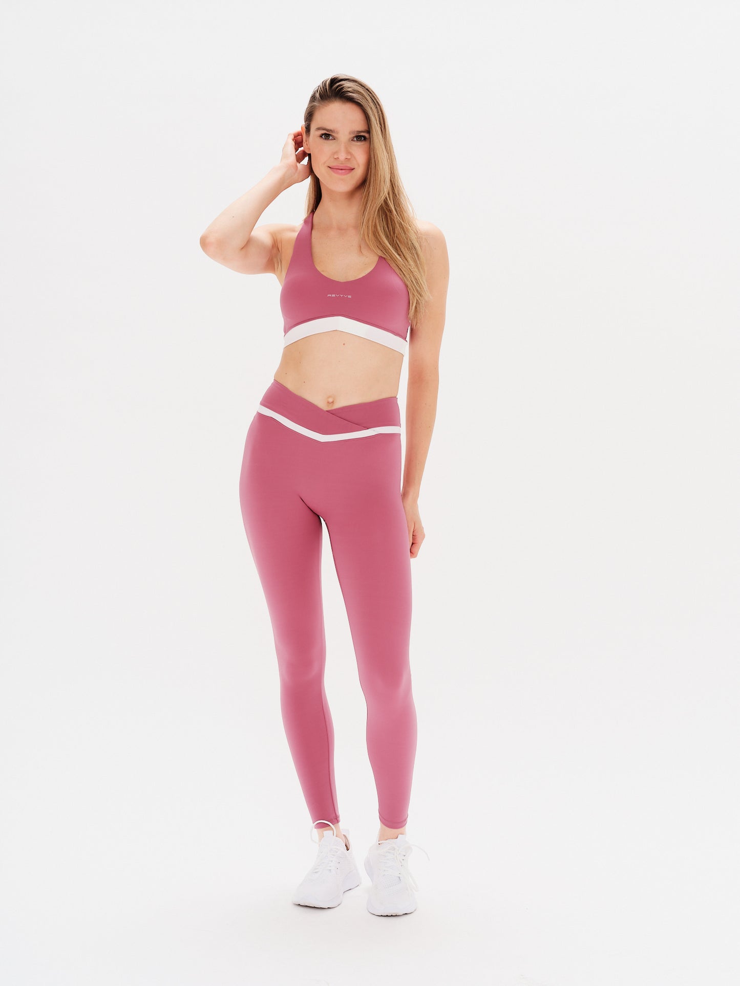 Pink/White V-Sculpt Leggings