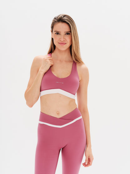 Pink/White High-Waisted Shorts